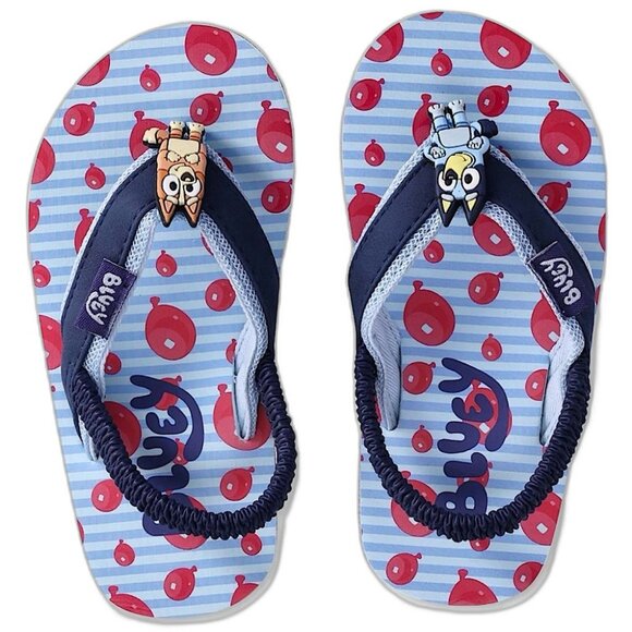 BLUEY And BINGO Flip Flop Sandals With Heel Strap TODDLER BOY SIZE 11-12 NEW - Picture 1 of 5